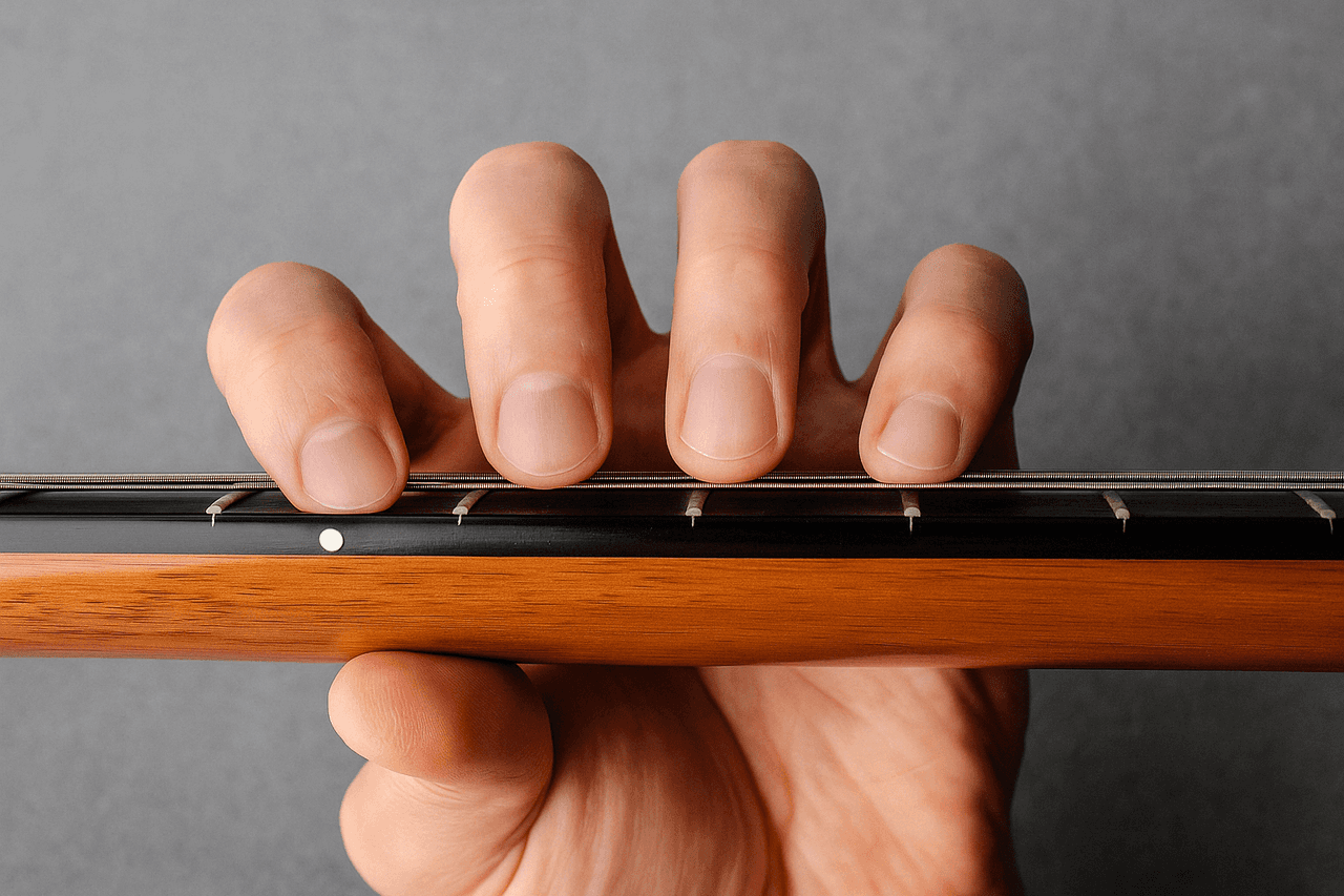 Vingertoppen gitaar spelen